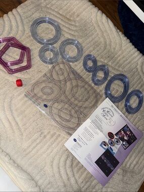 Creative memories scrapbooking Acrylic Ring Templates Set with Guide NWT